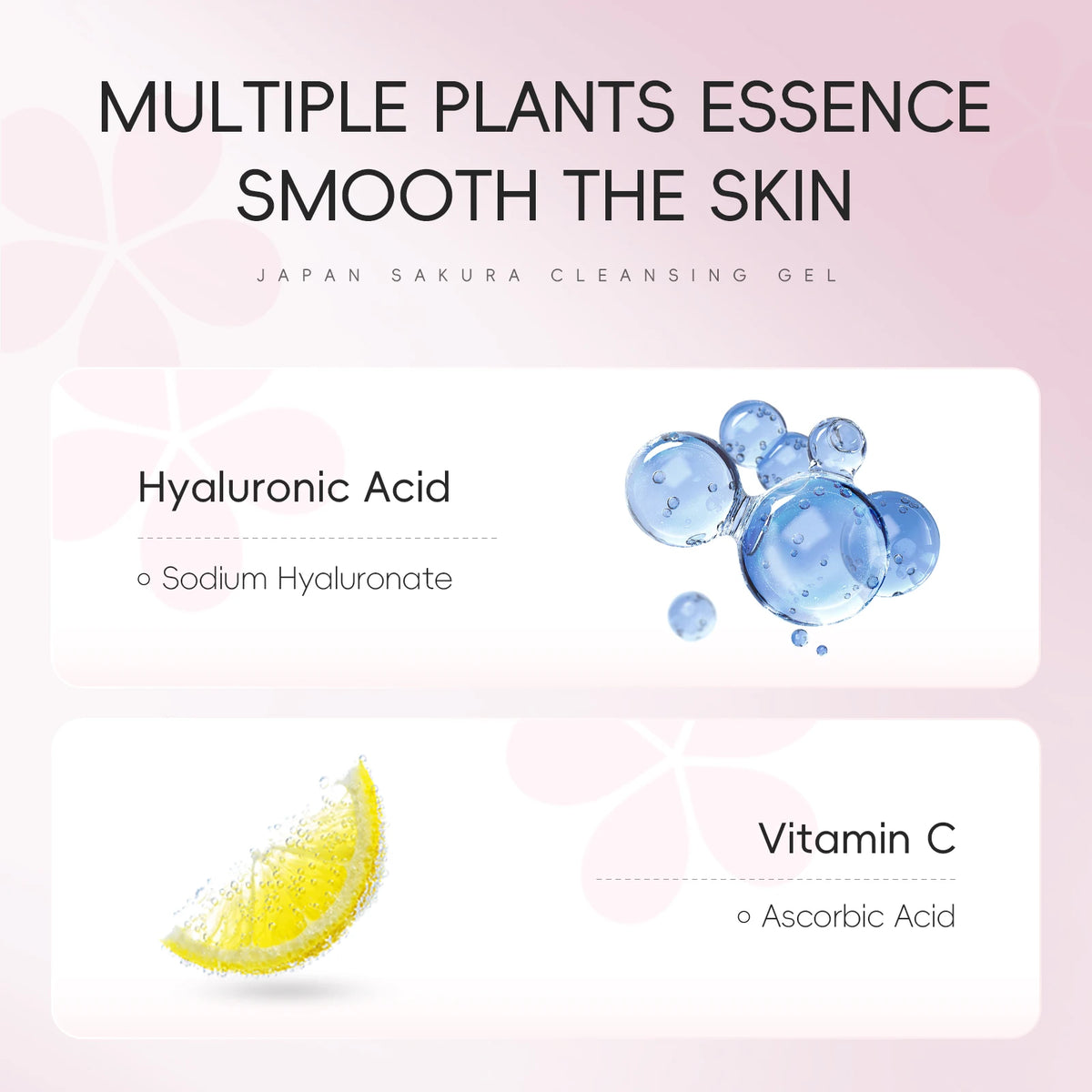 LAIKOU Japan Sakura Cleansing Gel 60g Pore Cleansing Moisturizing Smoothing Gentle Facial Cleanser
