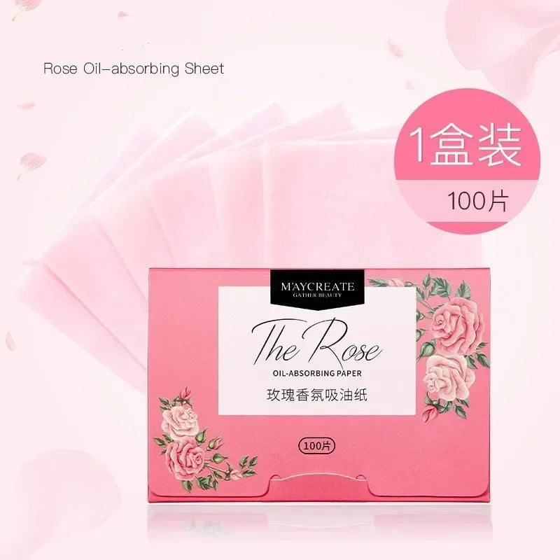 100Pcs/box Face Oil Protable Blotting Paper Matting Face Wipes Face Cleanser Oil Control Oil-absorbing Facial Towel Tools