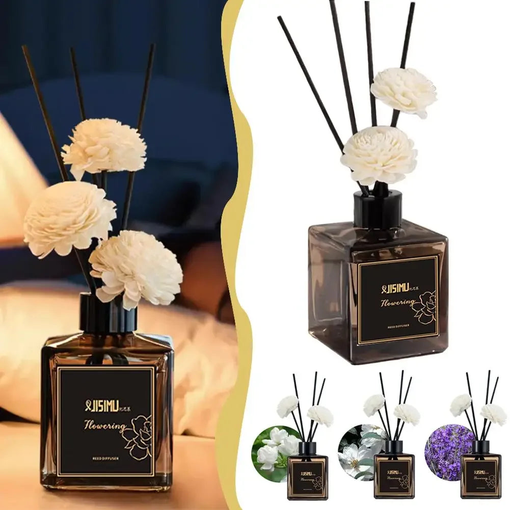 Long Lasting Gardenia Scent Premium Reed DiffuserHome Fragrance Liquid for Living Room Bedroom Odor Remover Hotel Aroma Diffuser