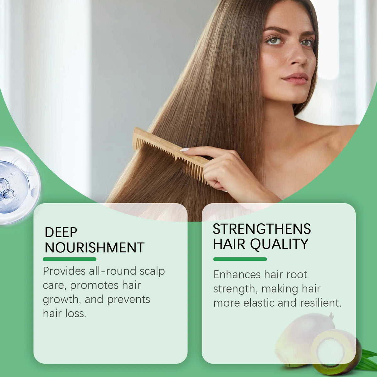 Batana Rosemary Shampoo Cleaning Scalp Anti Dandruff Oil Control Refreshing Hair Shampoo Anti Loss Restore Damaged Hair Care