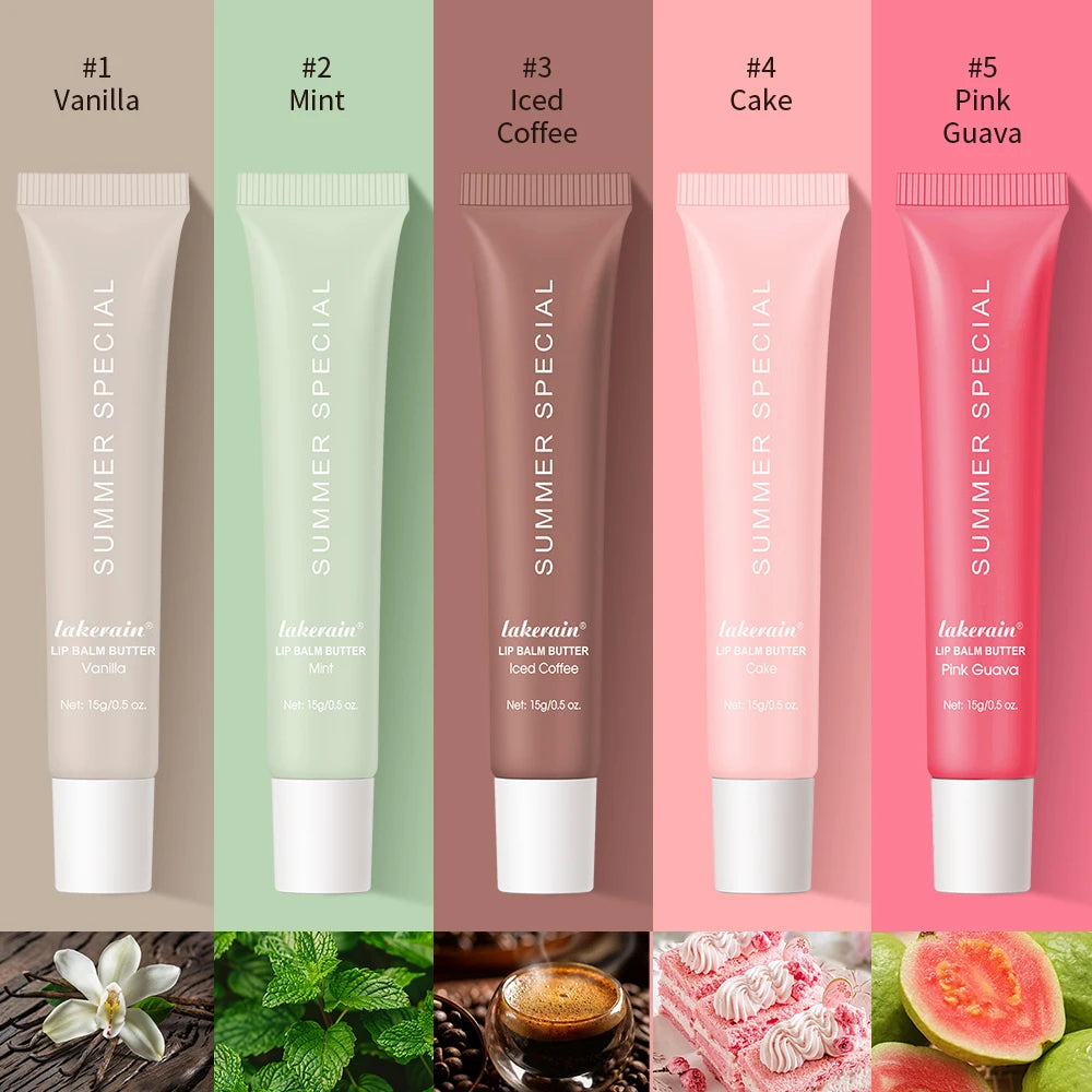 Summer Lip Balm Moisturizing Mirror Lip Gloss Lip Vanilla Mint Iced Coffee Cake Smell Lipstick Transparent Lip Oil  Makeup