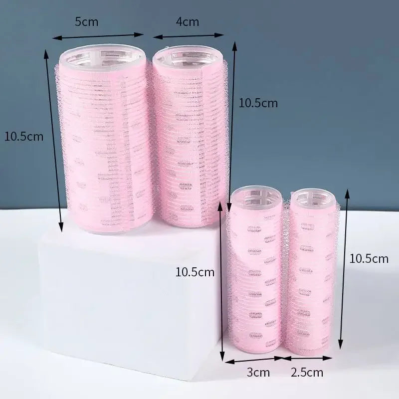 Self-Adhesive Hair Rollers Portable Lazy DIY Magic Styling Tools Home Use Pink Hair Roller Bang Beauty Braiders Hairdressing