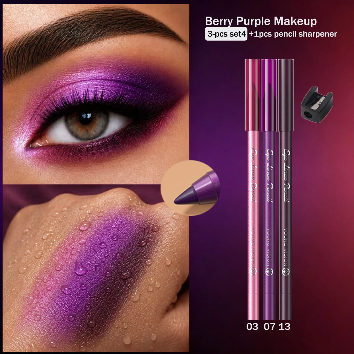 Shimmer & Matte Multi-Color Eyeshadow Sticks | Blendable, Long-Lasting Eye Shadow Pencils Smooth Application for Bold or Natural