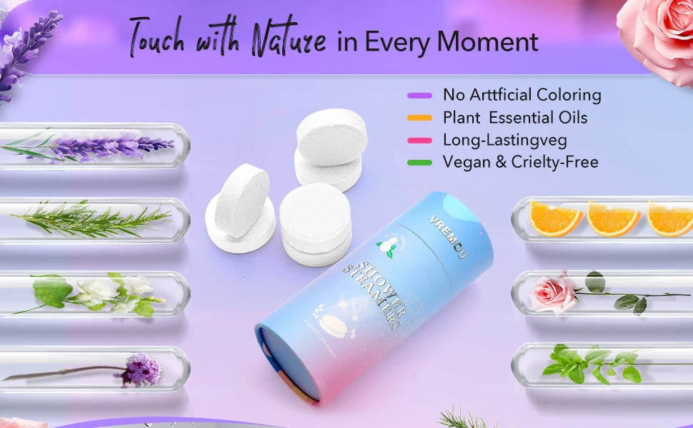Shower Steamers Aromatherapy - Birthday Gifts for Women, 8 Pack Shower Bombs with Essential Oils, Spa Gifts for Women