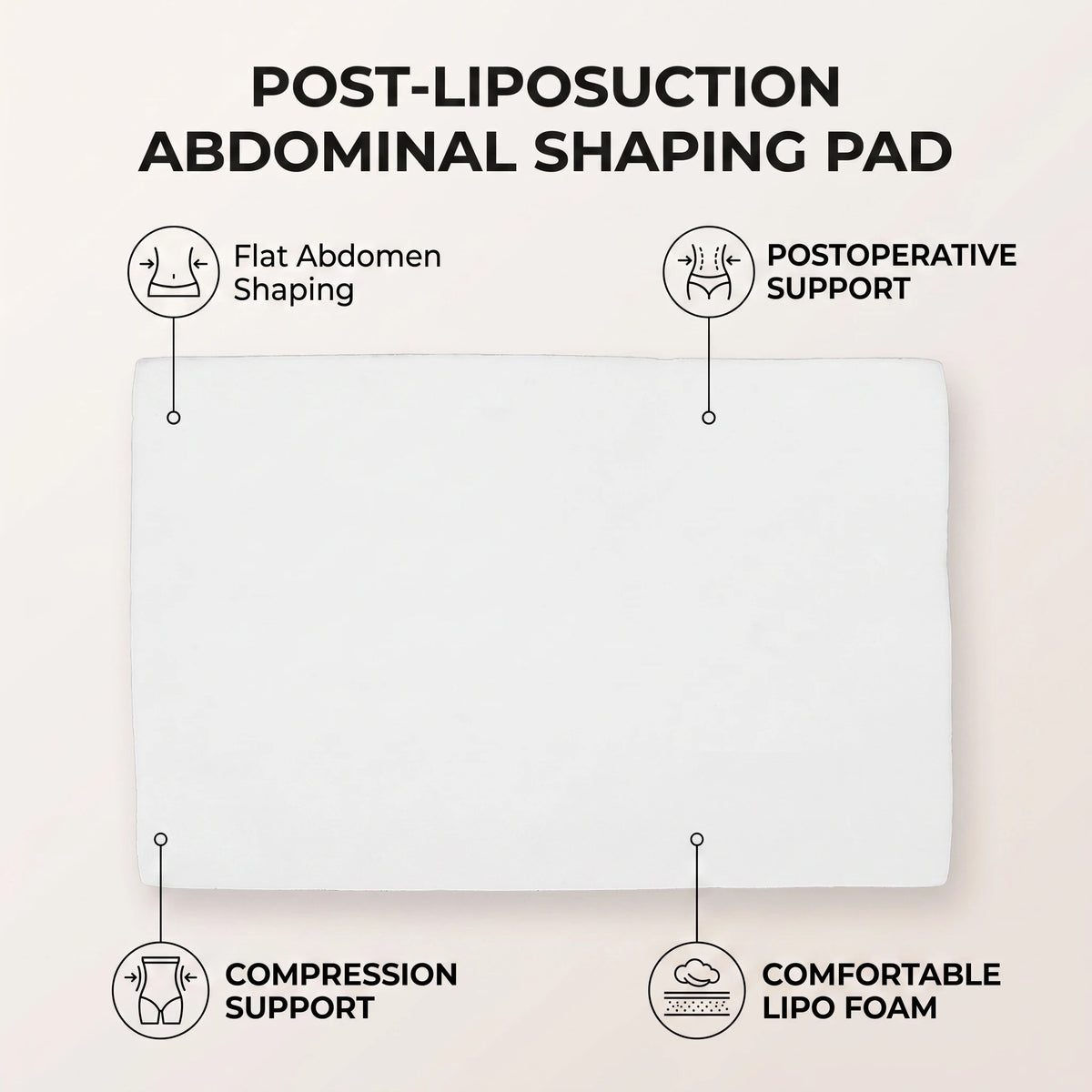 Post Surgery Board Lipo Foam Board Extra Thick Super Soft Post Surgery Liposuction Waist Belly Wrap Board For Arms Chin Abdomen