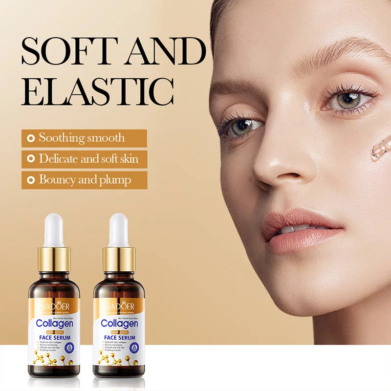 1/2/3pcs SADOER Collagen Face Serum skincare Facial Essence Liquid Anti-aging Moisturizing Nourishing Facial Serum Skin Care