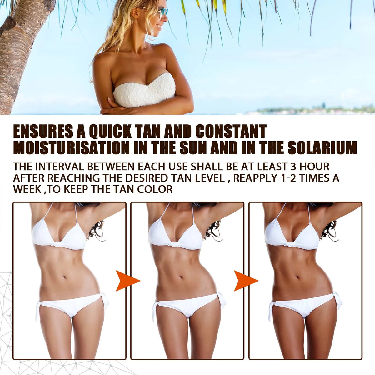 2-Phase Body Tanning Spray Natural Plant Extract Fast Absorption Refresh Non-Greasy Quick Dry Streak-Free Self Tanning Mist For Natural Bronze Glowing Sun-Kissed Skin Summer Beach Moisturizing Tanning