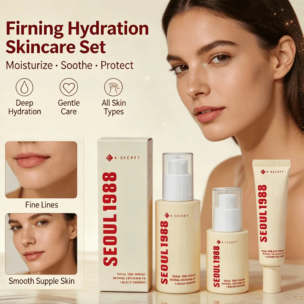 Seoul 1988 Retinol Eye Firming Cream Rice Essence Toner Set Natural Antioxidant Ingredients Suitable for Sensitive Skin