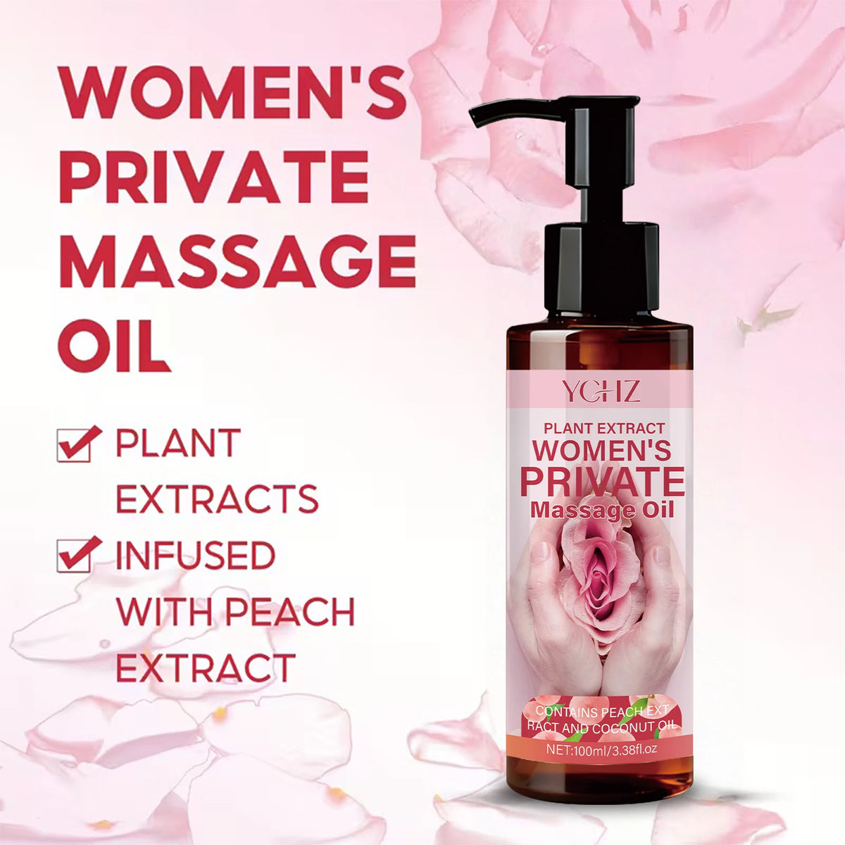 Women's Intimate Massage Oil - Long-Lasting Fragrance, Deeply Moisturizing, Gentle and Non-Irritating, Suitable for All Skin Types, Coconut Scent, Mood-Enhancing, Perfect Gift for Women