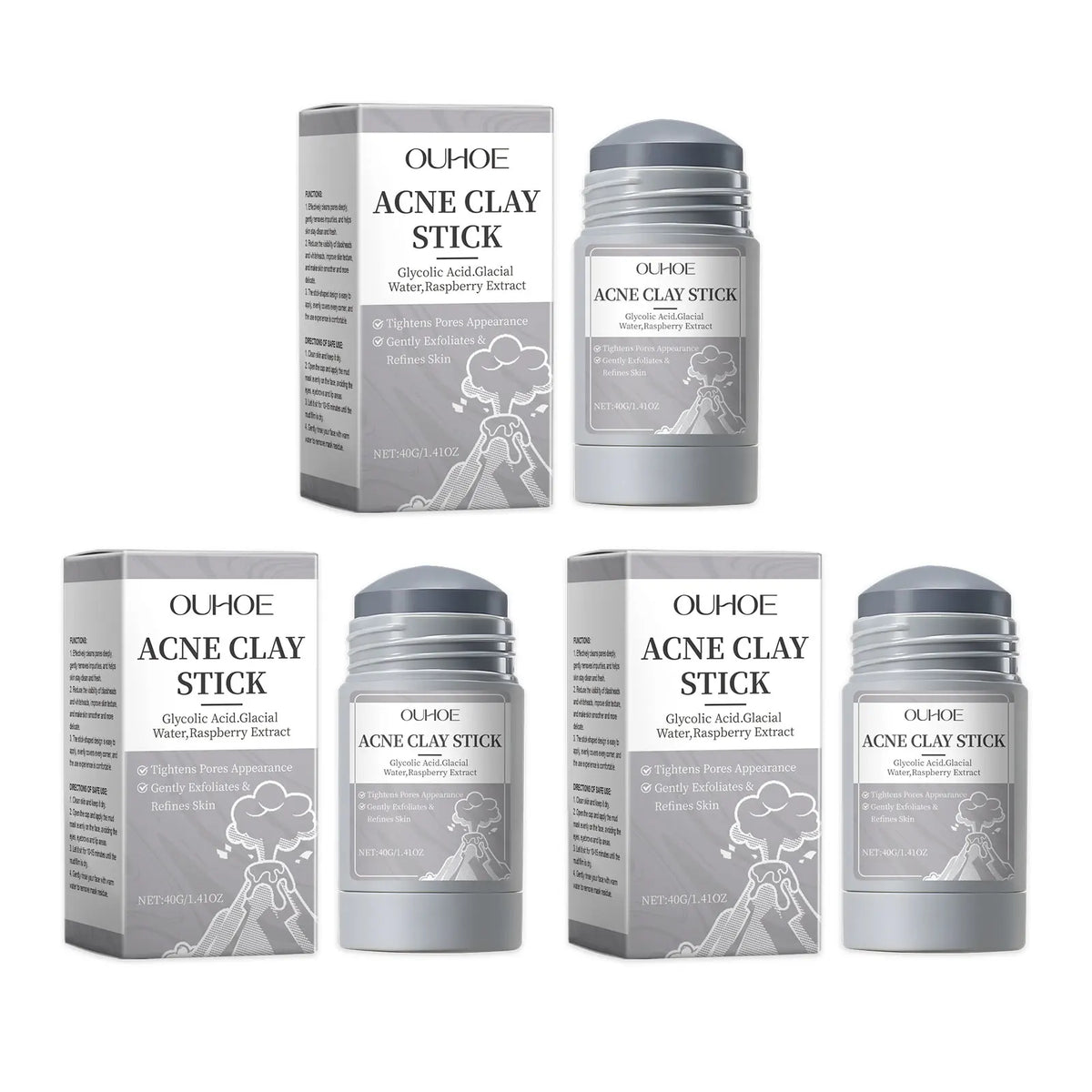 Pore Cleaning Clay Mask Mud Shrinking Pores Moisturizer Hydrating Exfoliating Oil Control Blackhead Pimple Acne Treatment Mask