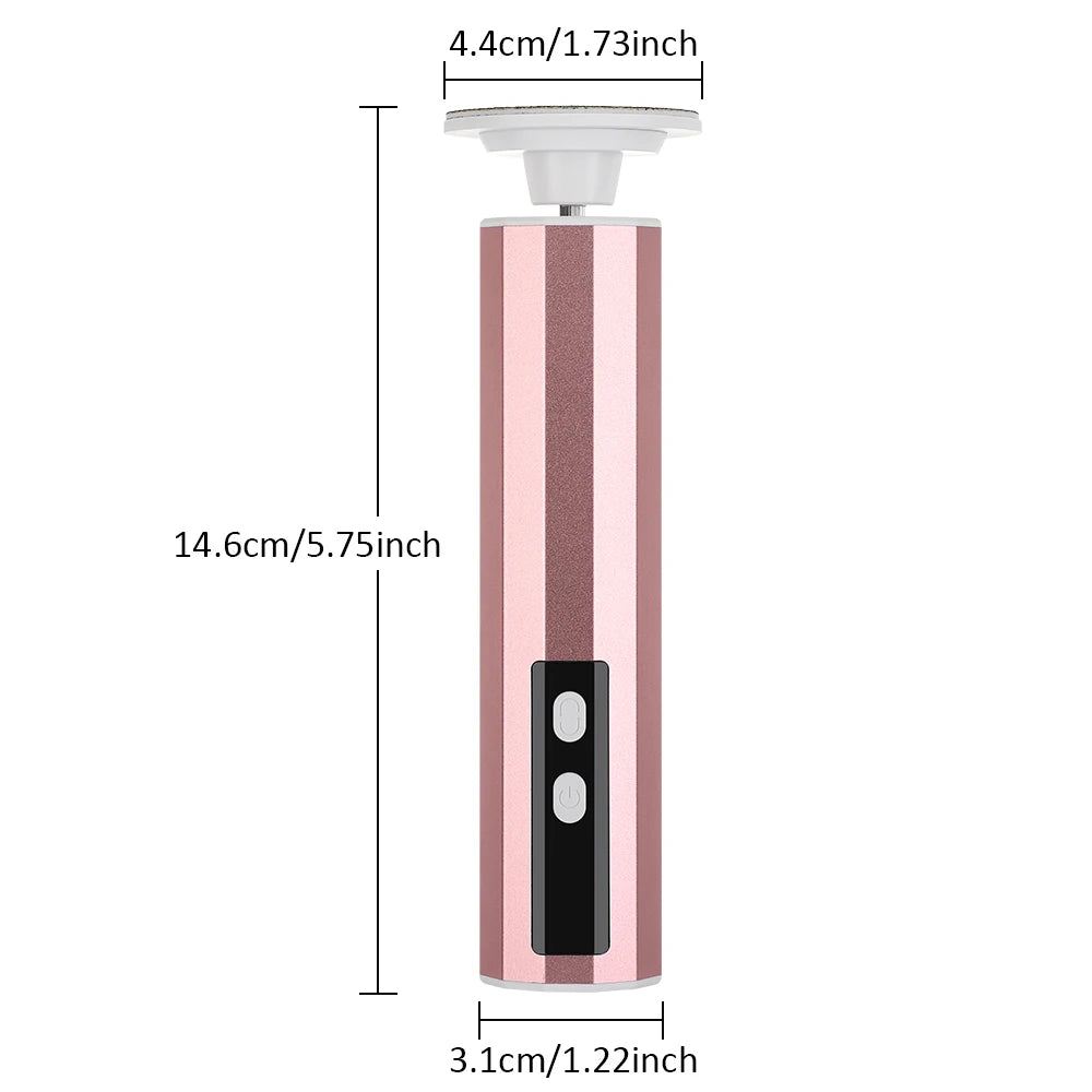 USB Rechargeable Wireless Electric Foot File Cuticle Callus Remover Machine Pedicure Tools Foot Heel Care Tool With Sandpaper