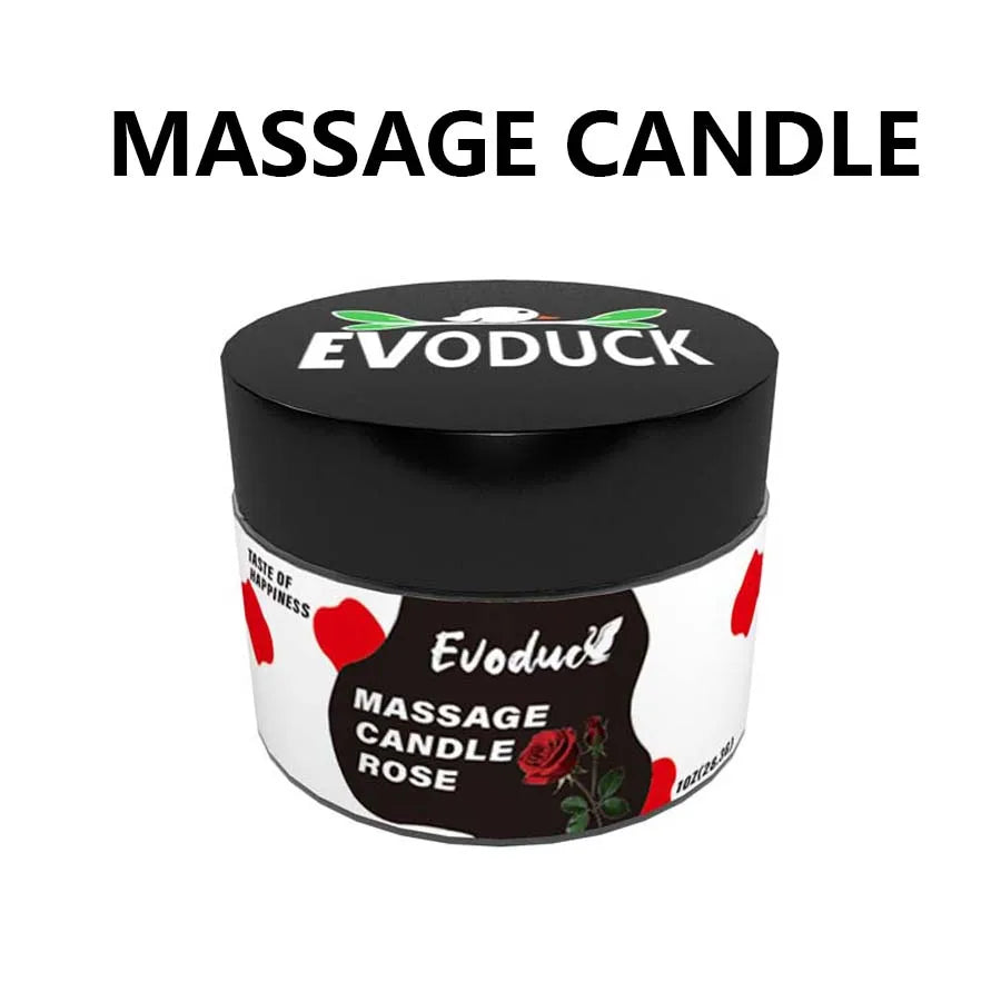 Massage Oil Candle Jasmine Soy Wax Low Temp Melt Pour Skin Care Moisturizing Relaxing Warm Spa Bath Couples Gift Women Christmas