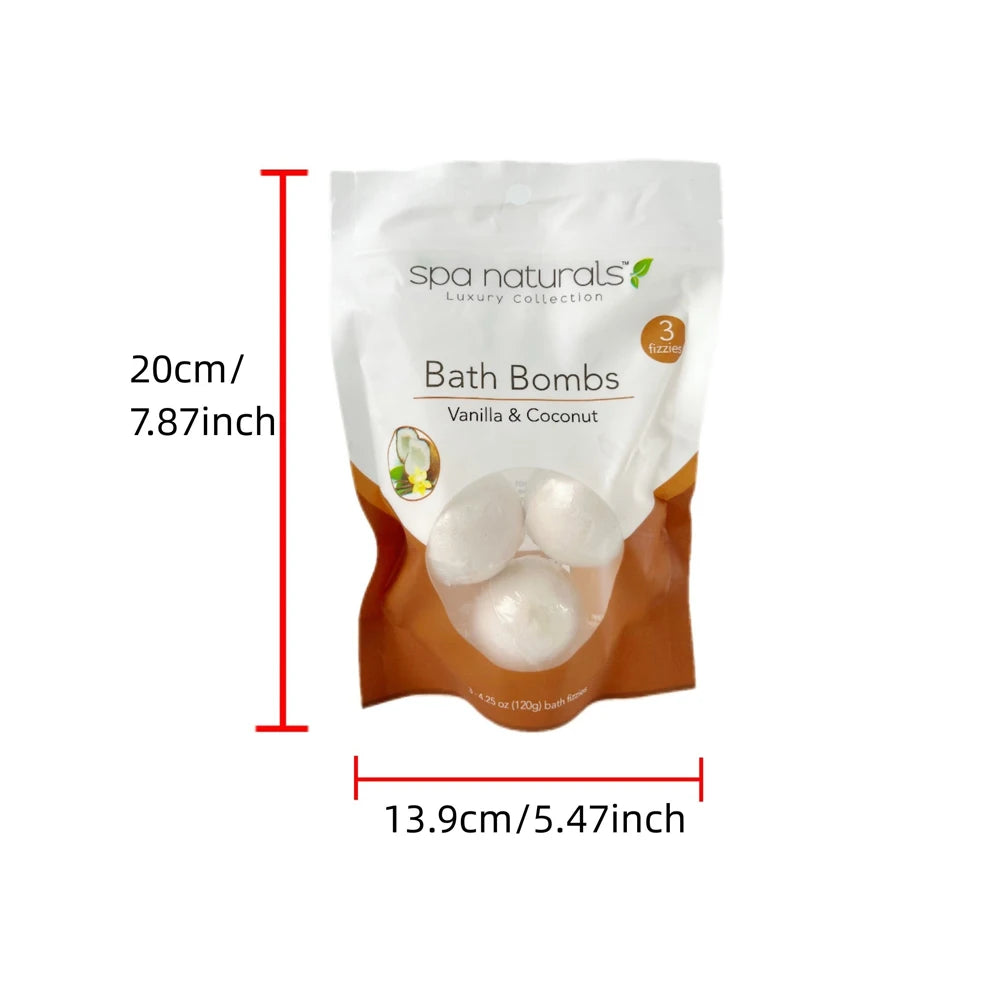 Coconut Scented Bath Salt Balls, Bubble Bath Pellets, Multiple Uses at Home, Spa-Grade Experience