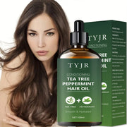 Tea tree peppermint oil for skin care, massage, shower, diffuser relaxing essential oil for face, body, nails, hair, eyelashes