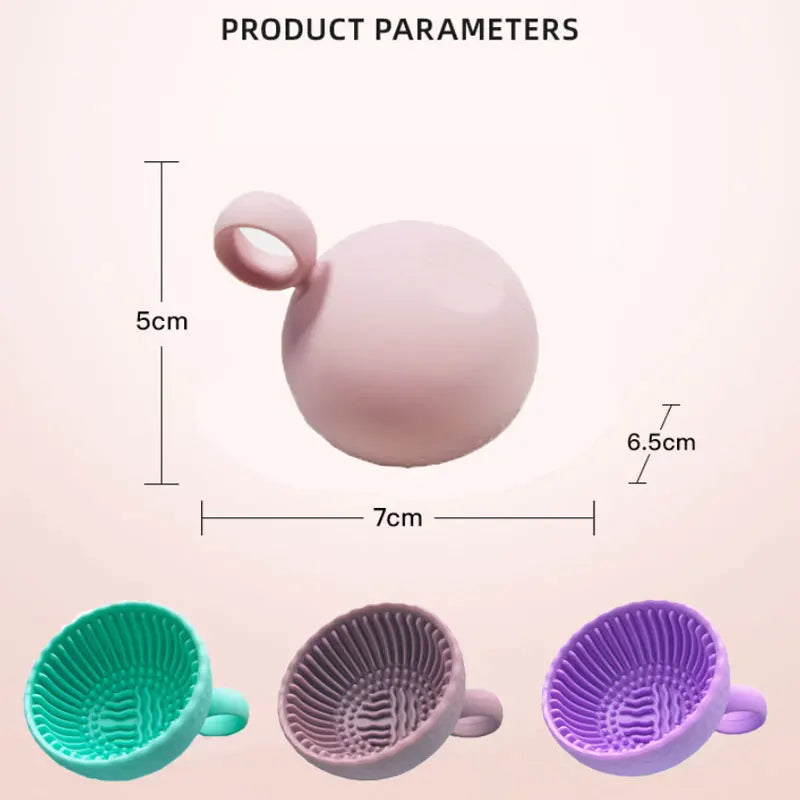 Makeup Brush Cleaner Soft Silicone Makeup Brush Bowl Folding Powder Puff Eyeshadow Brush Cleaning Pad Beauty Tools