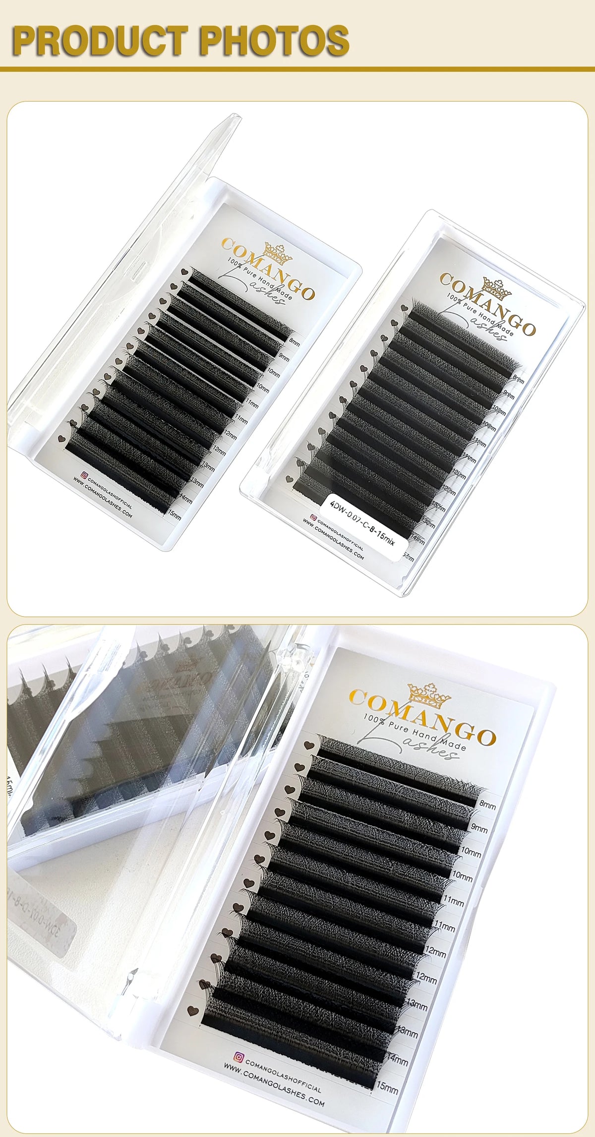 CoMango W Eyelash Extension Automatic Flowering 2d/3d/4d/5d/6d/8d W Fake Lashes 0.07 CD Premade Volume Fans Individual Eyelashes