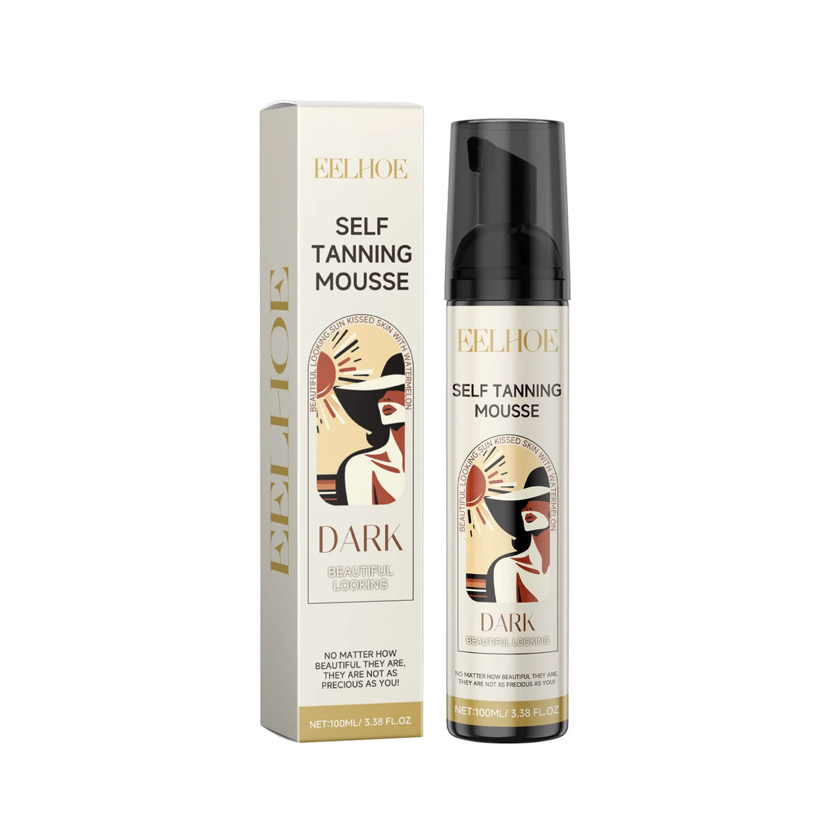 EELHOE Self-Tanning Mousse Care Body Bronzer Lotion Suntan Lotion Sunbed Tanning Accelerator Skin Moisturizing Self Tanner Spray