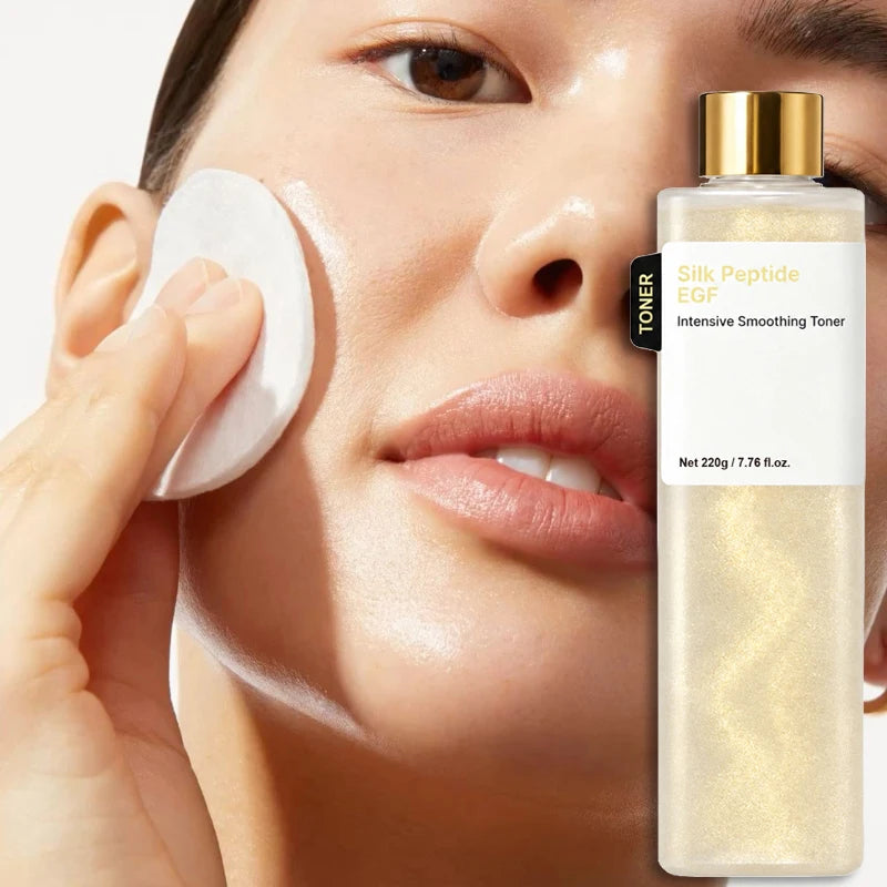 Silk Peptide EGF Smoothing Toner Revitalizing Hydrating Soothing Essence Water Improves Rough Skin Moisturizing Facial Toner