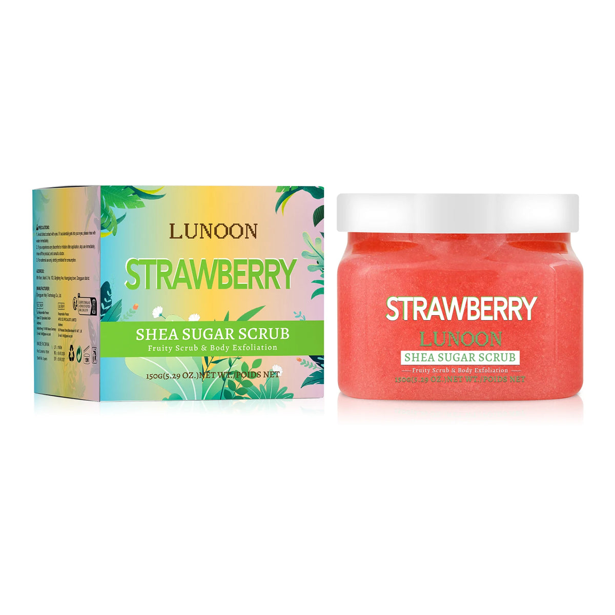 Watermelon Shea Butter Sugar Scrub 150g - Natural Exfoliator for Smooth, Hydrated Skin on Elbows, Knees, Back & Legs.