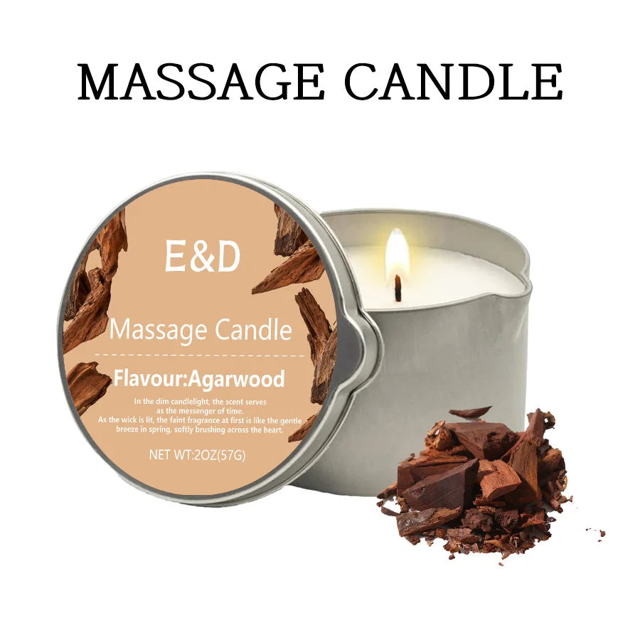 Massage Oil Candle, for Stress Relief and Skin Moisturizing, Scented Candles Aromatherapy SM Product Spa Essentials, Luxury Cand