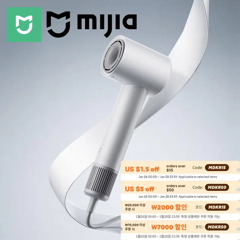 MIJIA H501 SE High Speed Hair Dryer 62m/s Wind Speed Negative Ion Hair Care 110,000 Rpm Professional Dry 220V CN Version