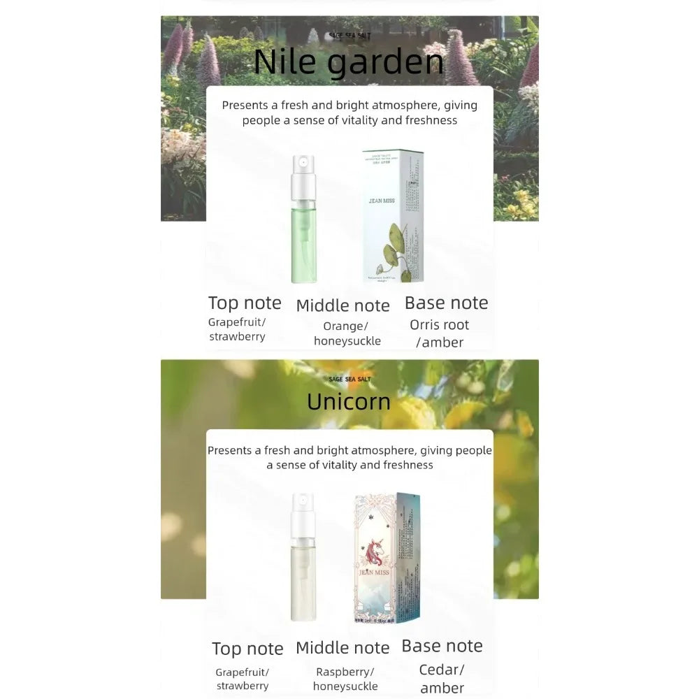 10PCS Mini Travel Size 3ml Perfume Women Men Unisex Fragrance Set Eau De Toilette Gift for Her Him Deodorant Body Spray