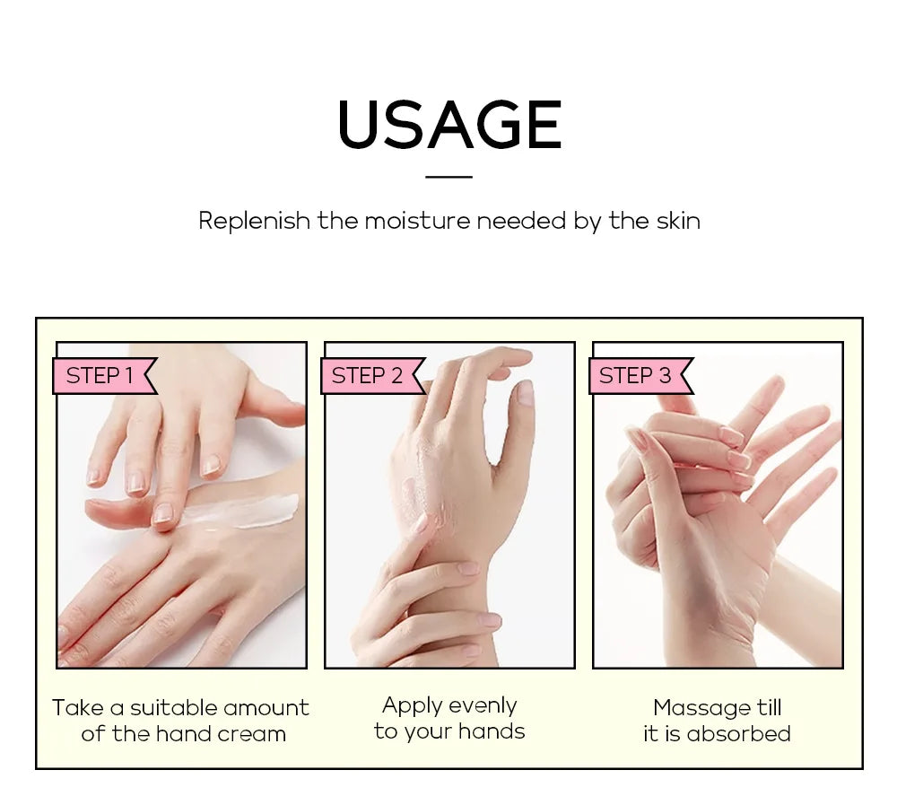 LAIKOU Sakura Hand Cream Whitening Wrinkle Removal Anti-crack Moisturizing Nourishing  Lotion Intensive Repair Hand Gream 30g