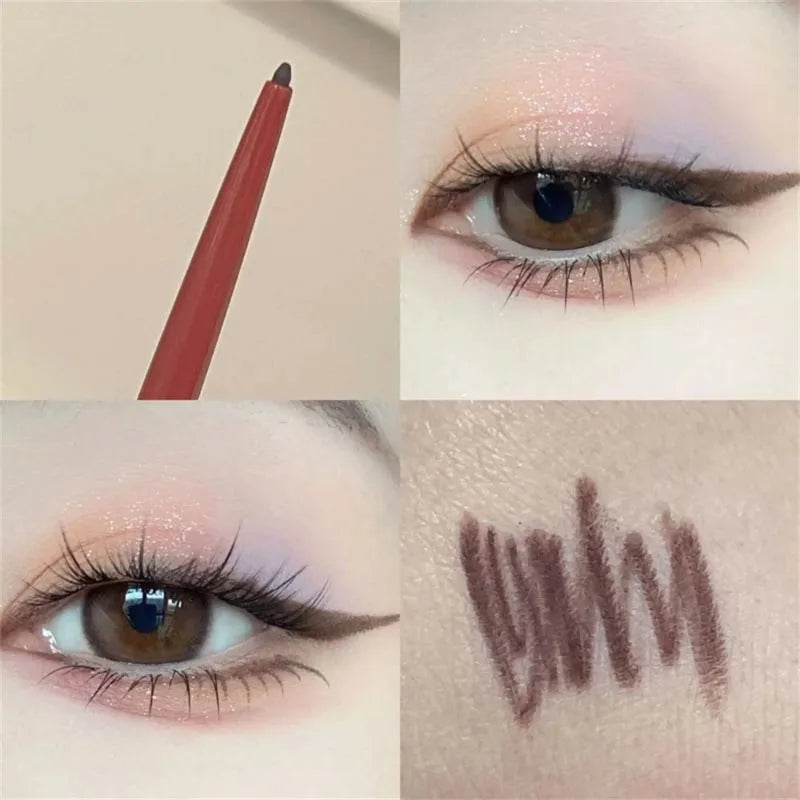 12 Colors Eyeliner Pencil Smooth Wine Red Soft High Pigment Eye Liner Pen Waterproof Matte Aegyosal Lying Silkworm Eyes Makeup