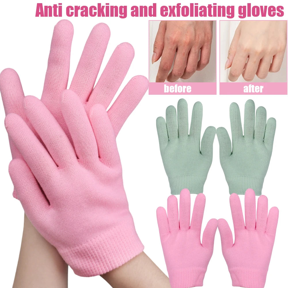 Reusable Silicone Moisturizing Mask Socks Exfoliating Anti Crack Protective Gloves Dry Dead Skin Remover Tools Hand Foot Care