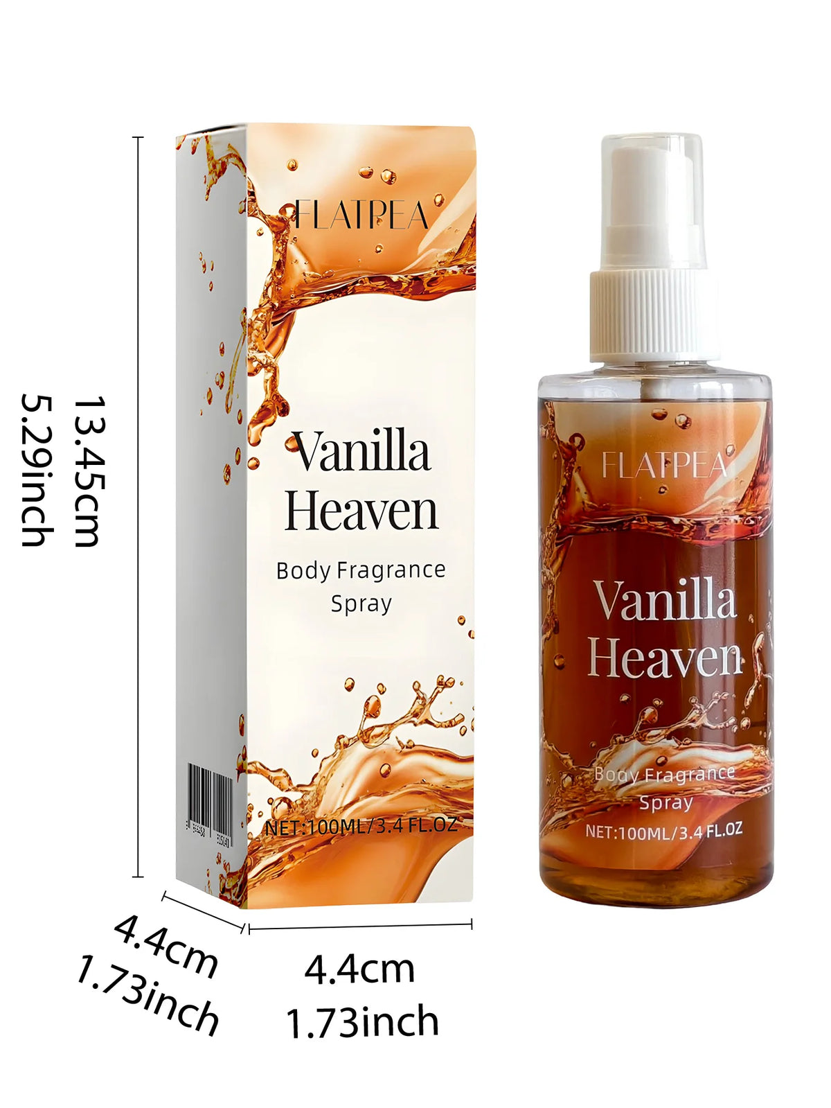 1pc 100ml Portable Vanilla Caramel Food Fragrance Room Spray, Air Freshener，Recommended Gift, Christmas