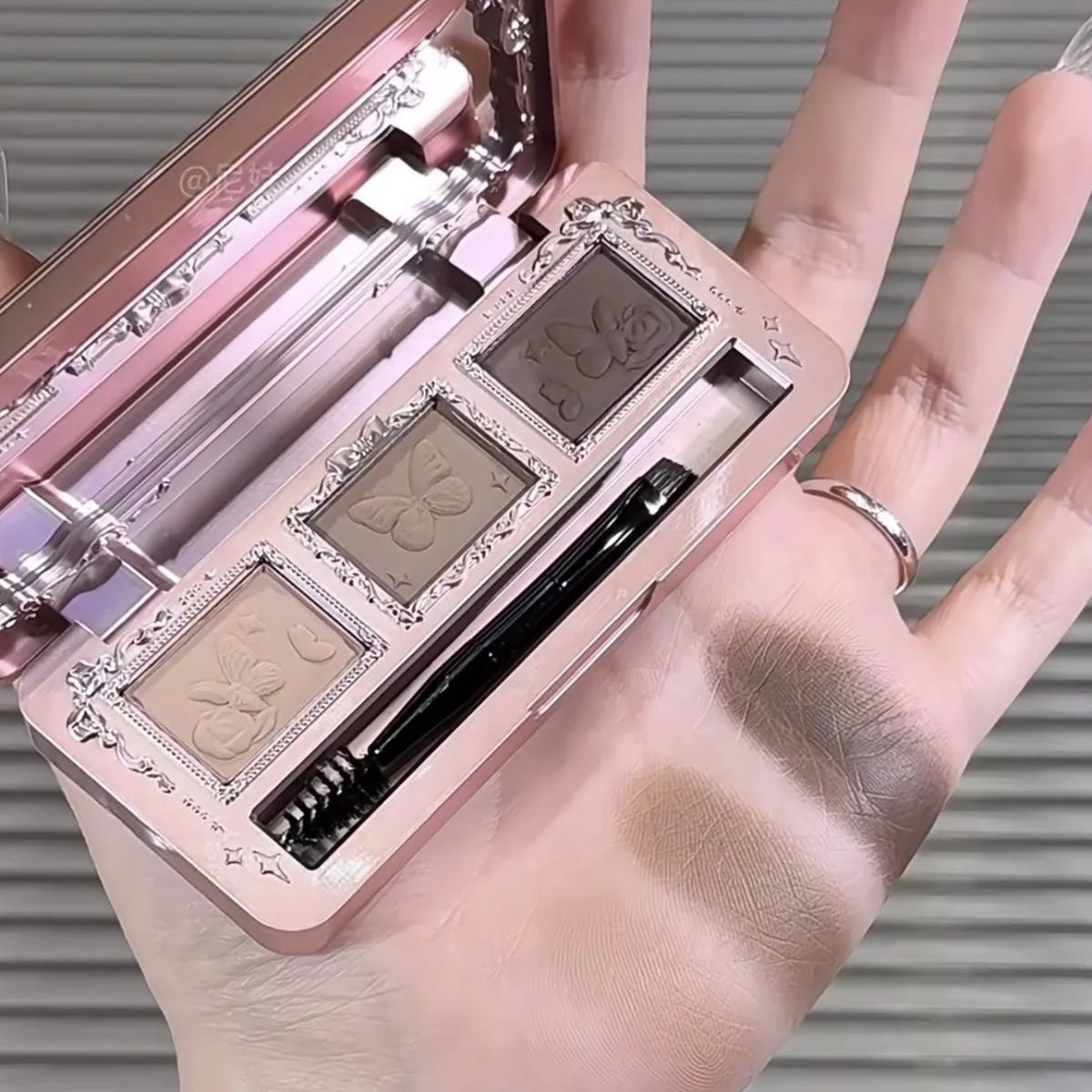 Flower Knows Midsummer Fairytales Eyebrow Powder 3 Color Eyebrow Palette Beauty Contour Eyebrow Pencil Professional Eye Makeup