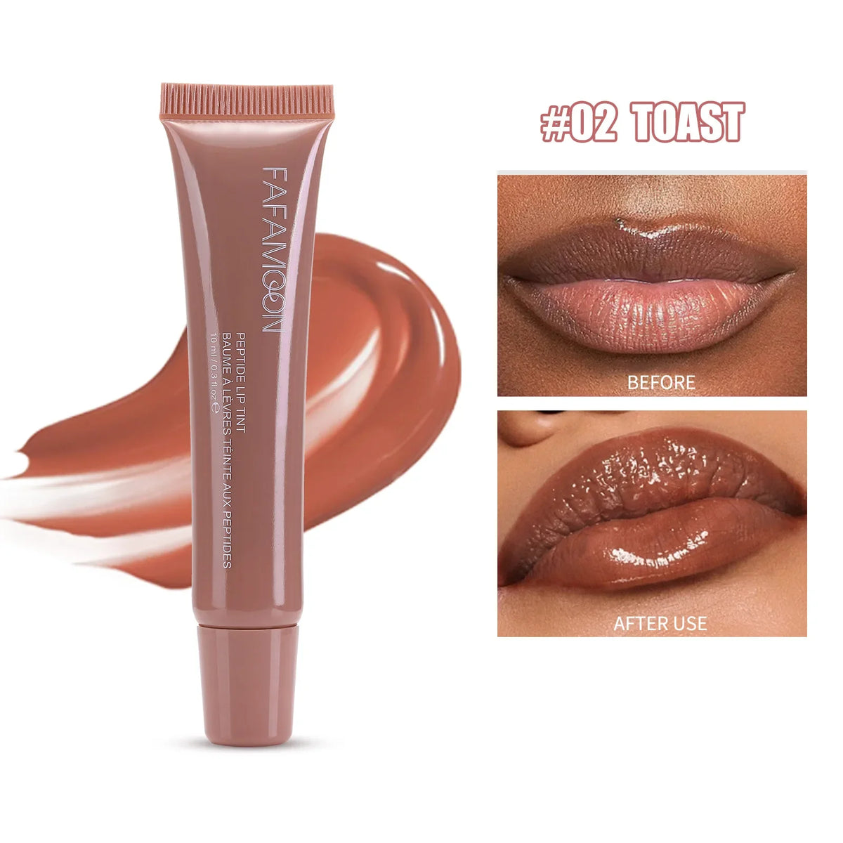 1pcs Soft Tube Mirror Lip Gloss Lip Oil Nude Brown Plumping Lip Gloss Moisturising Transparent Lipgloss Beauty Cosmetics Makeup