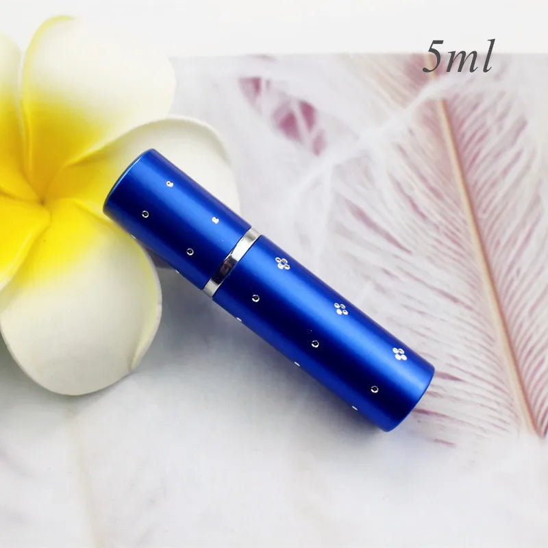 1PC 5ml 10ml Portable Mini Perfume Glass Bottle Travel Aluminum Spray Atomizer Empty Metal Parfume Atomiser Sprayer