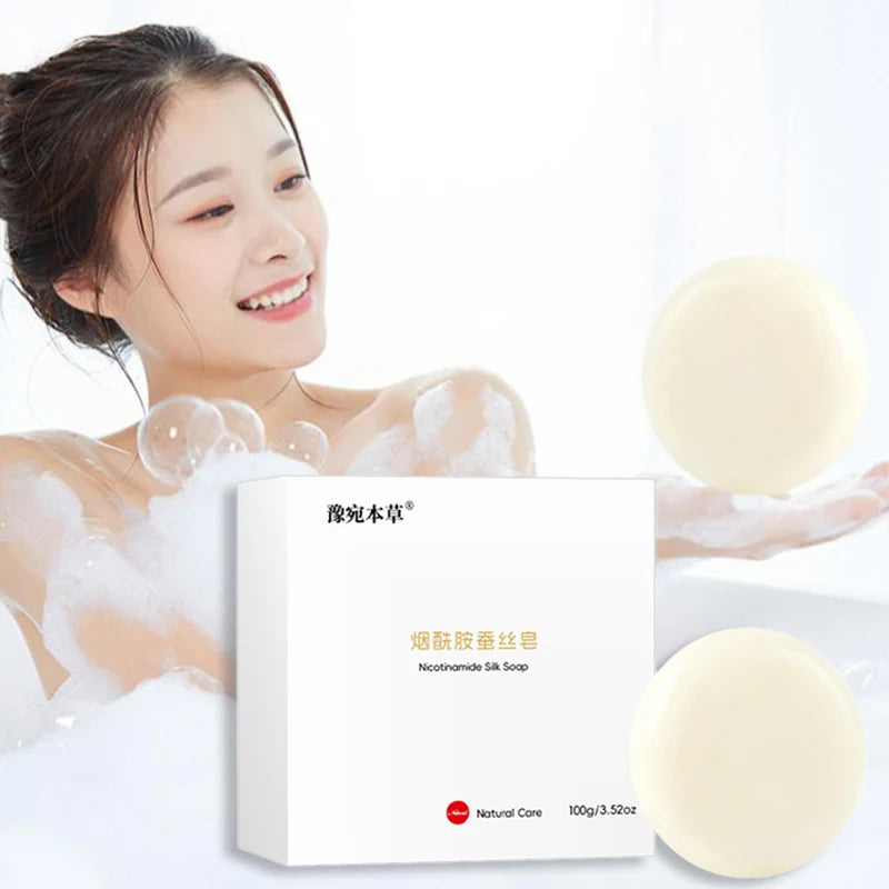 Niacinamide Silk Soap Handmade Cleansing Soap 100g Mild Non Irritating Plant Extracts Suitable For Bathing Cleansing Purposes