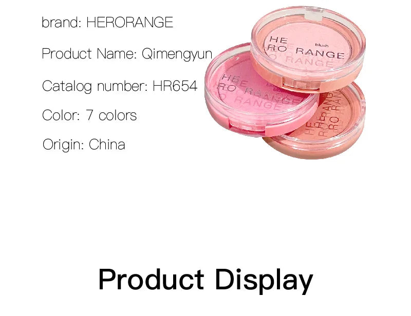 HERORANGE Powder Blusher Natural Matte Color Low Saturation Nude Korean Pure sexy New Powder Blusher