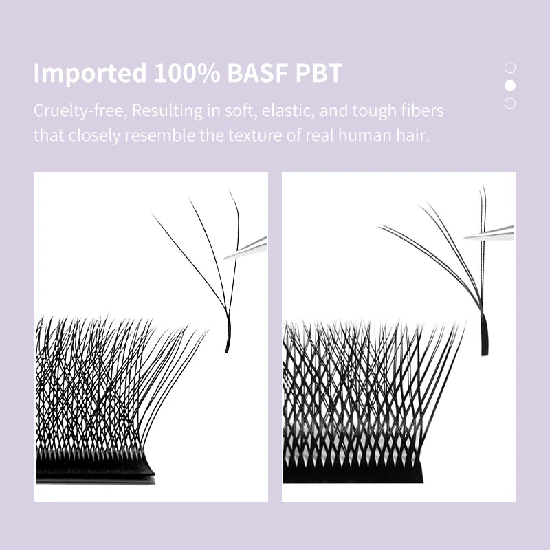DIYDAY W Shape Eyelash Extension 3d 4d 5d 6d 7d 8d W-Shaped Eyelashes Premade Fans Individual BASF Mink Faux Lashes