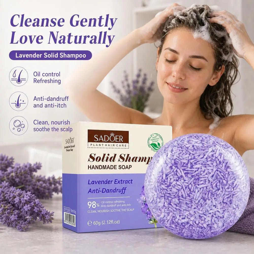 Solid Shampoo Bar Organic Plant Hair Care Soap Anti Dandruff Oil Control Nourishing Natural Handmade Shampoo Soap 60g