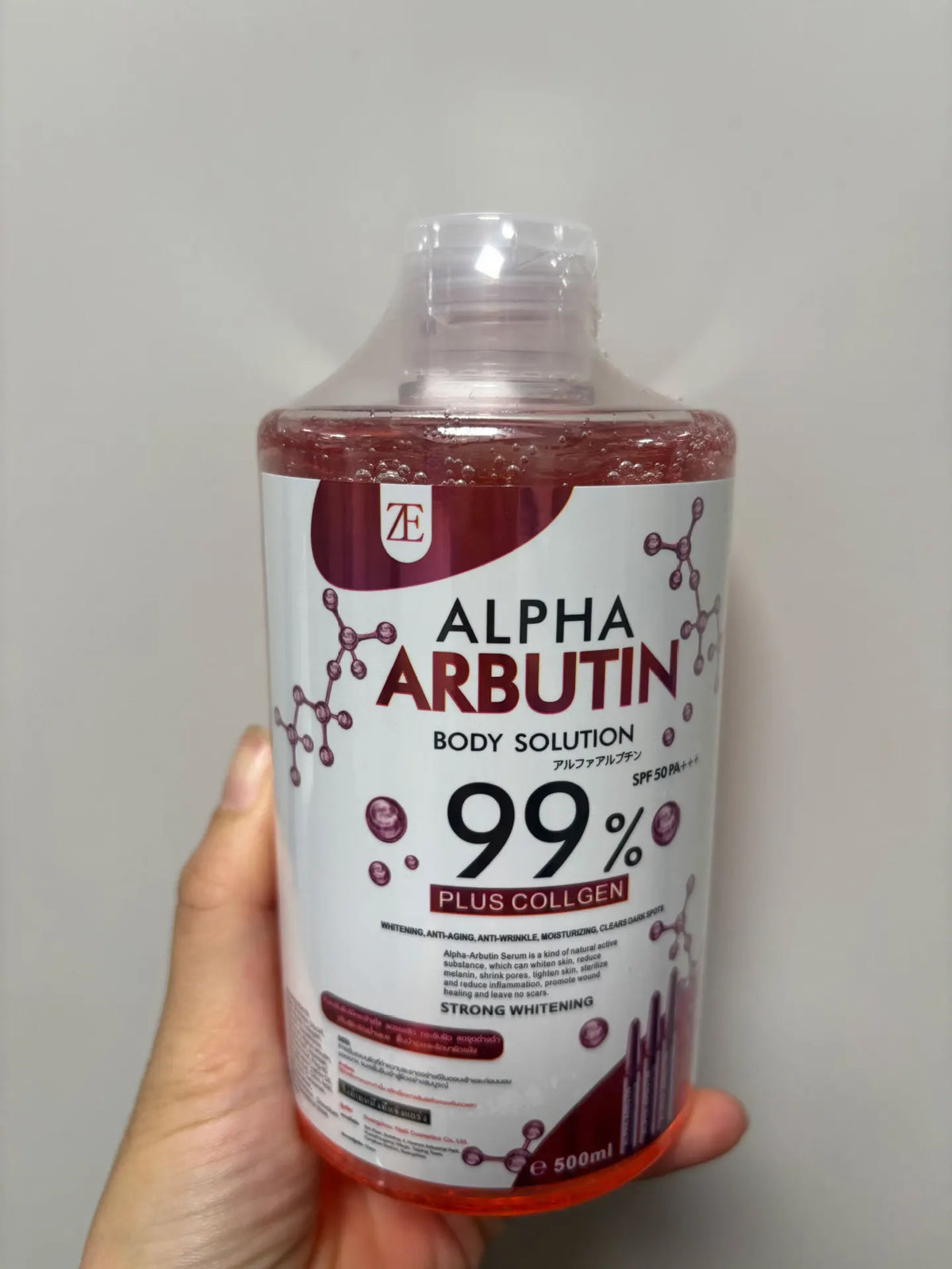 500ml AHA Body and Face Serum Water Moisturizing and Smoothing Facial Skin Arbutin Body Essence Water