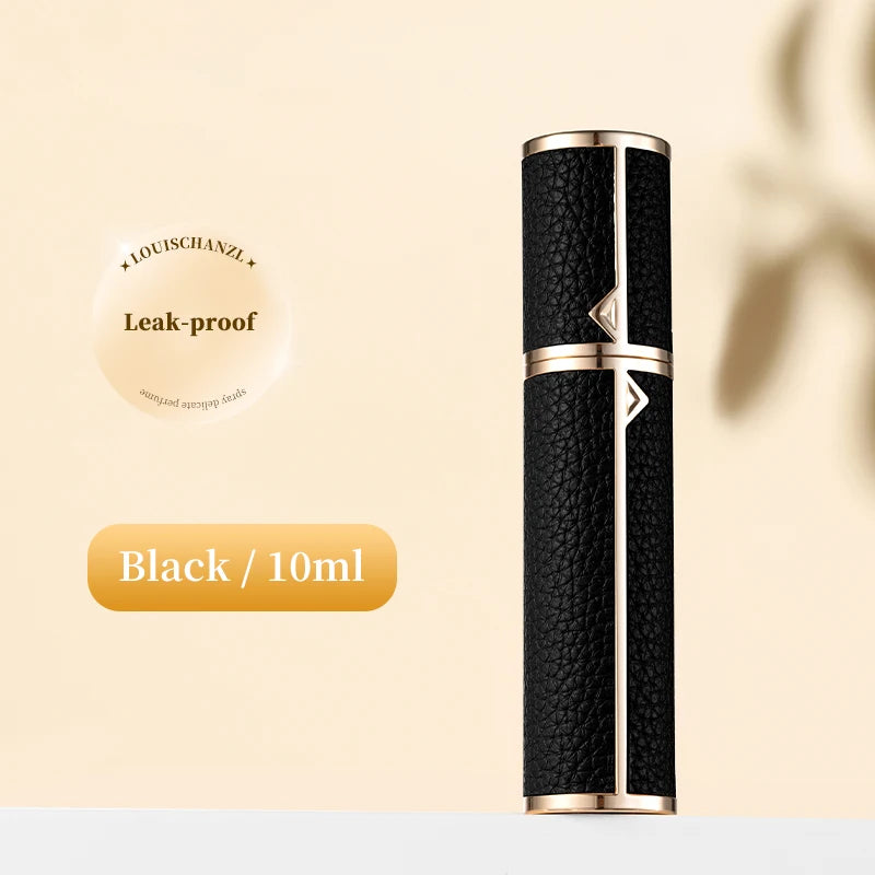 5ml PU Leather Mini Perfume Atomizer Bottle Sprayer Suitable for Boarding Tight Sealing Travel Customized Refillable Bottles
