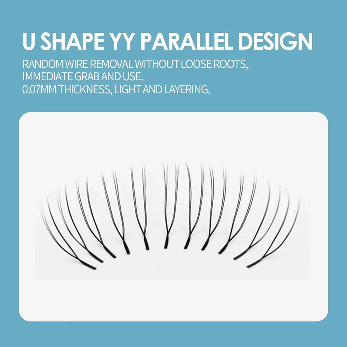 DeceMars  0.07mm U-Shaped YY Eyelash Extensions (12lines/Tray)