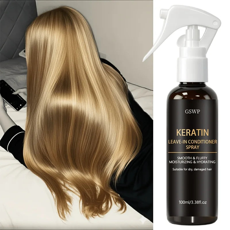 GSWP Keratin Hair Spray: Reduces Frizz, Provides Heat Protection and Salon-Quality Care. Suitable for All Hair Types. 100/200ml