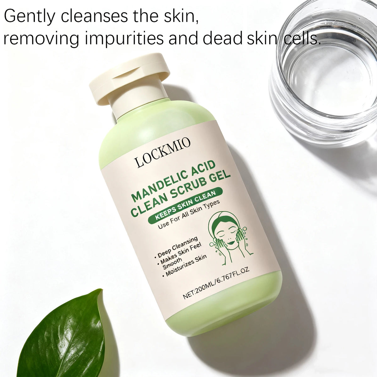 Gentle Exfoliator Dead Smooth Skin Care Product Deep Clean Scrub Improve Facial Texture Appearance Mandelic Acid Clean Scrub Gel
