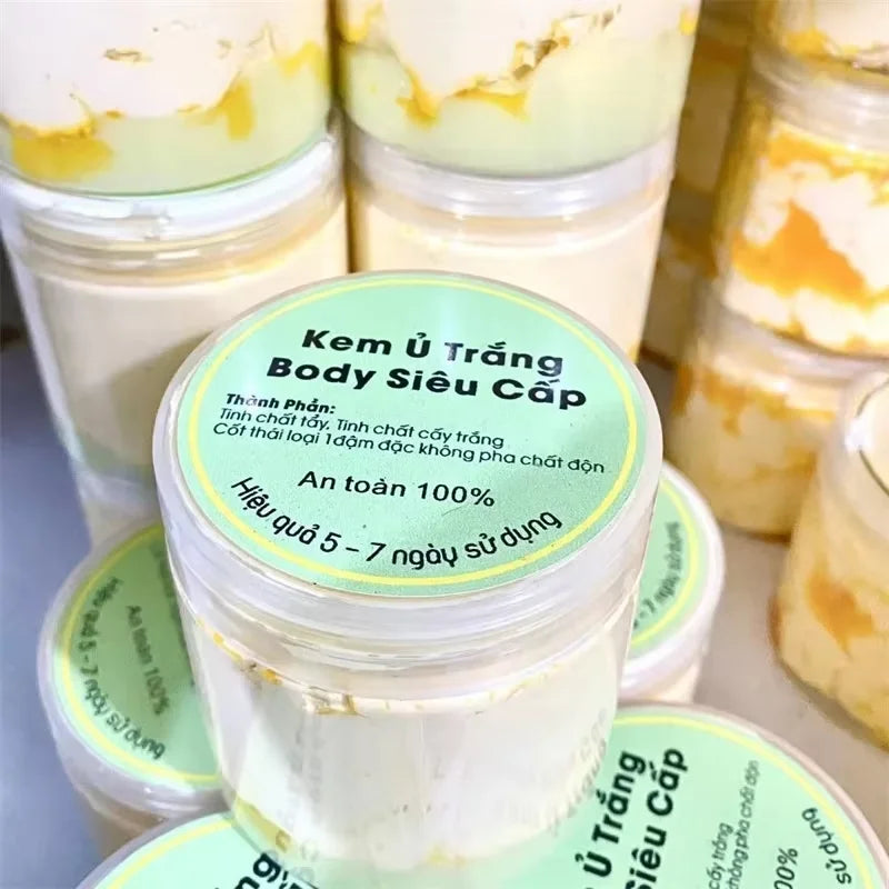 200g Kem Body Cốt Thái Rỉ Dầu Vàng Nắp Hồng Ram Trắng Mịn Da, Chống Lão Hóa, Dưỡng Ẩm Da