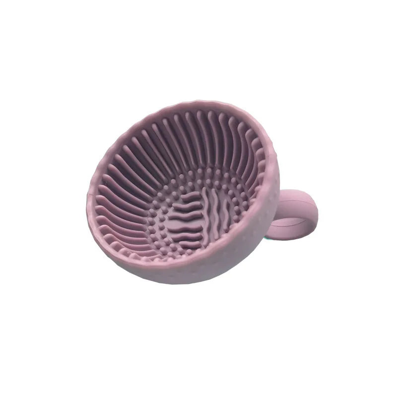 Makeup Brush Cleaner Soft Silicone Makeup Brush Bowl Folding Powder Puff Eyeshadow Brush Cleaning Pad Beauty Tools
