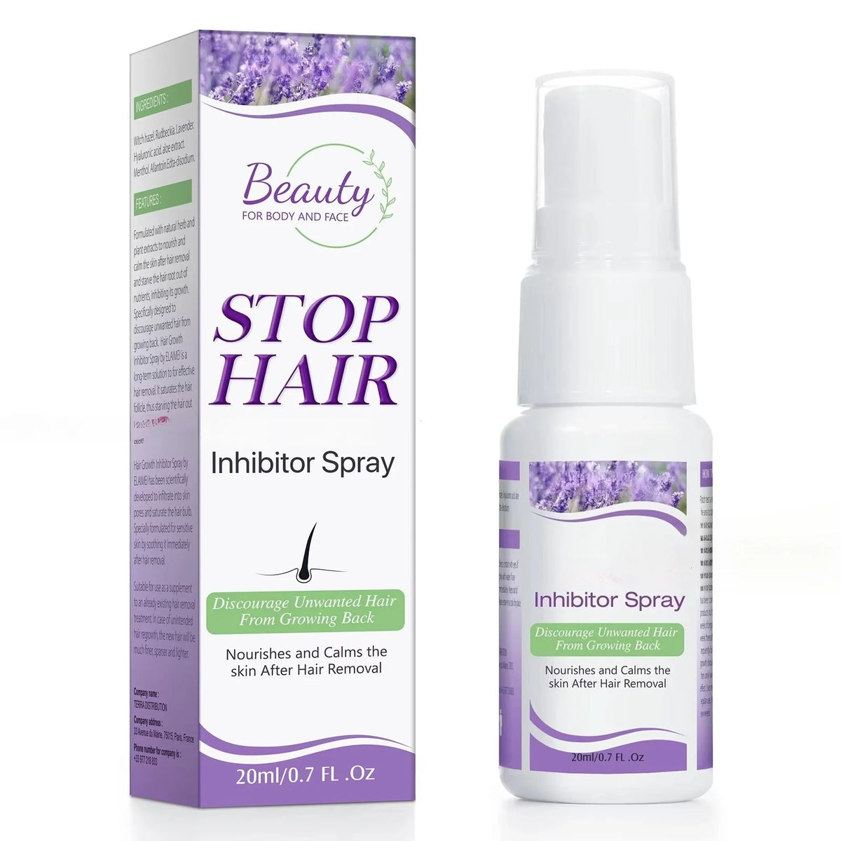Permanant Hair Removal Inhibitor Spray Beard Bikini Intimate Legs Body Armpit Painless Facial Stop Hair