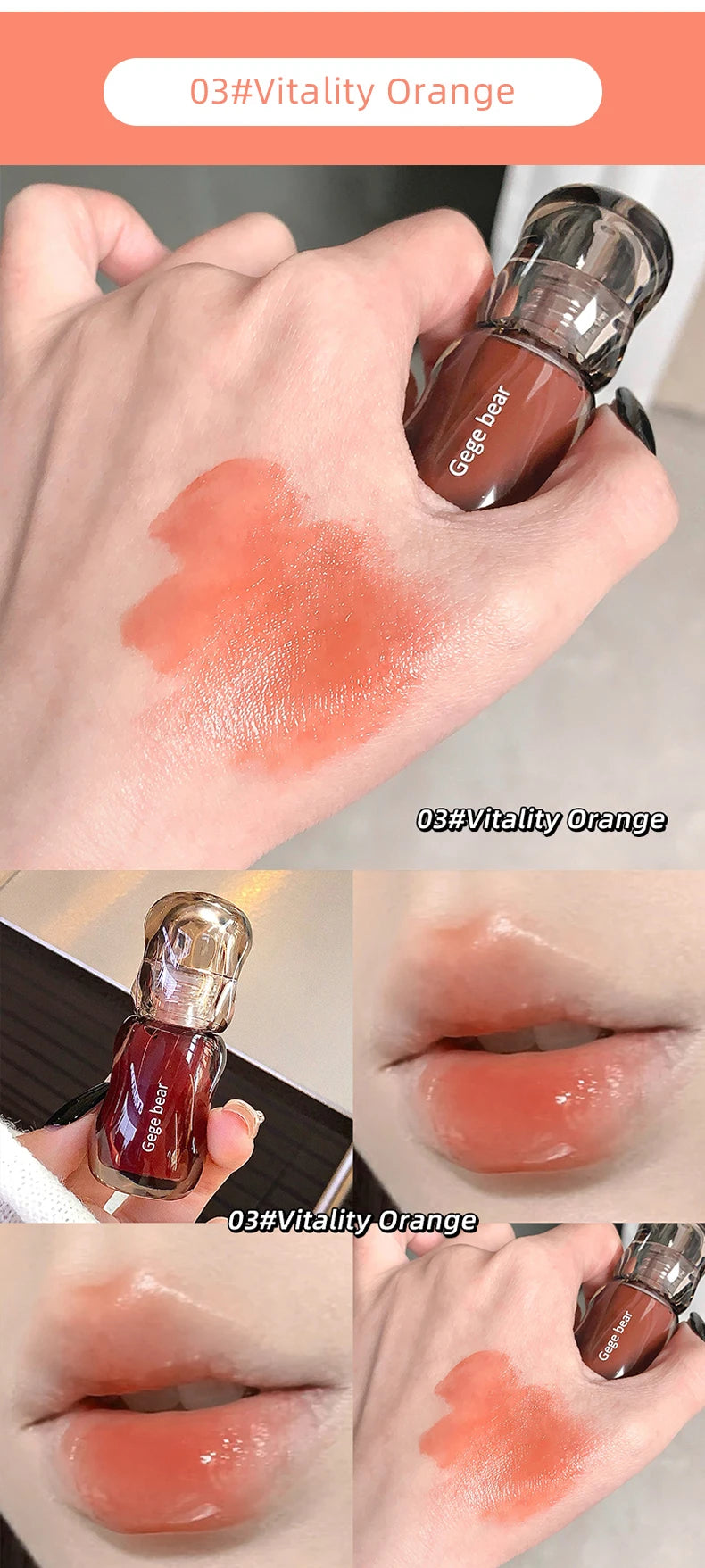Moisturizing Plump Lips Mirror Effect Lip Color Non Greasy Texture Liquid Lip Pigment Not Easy To Stick Lightly Lip Glaze