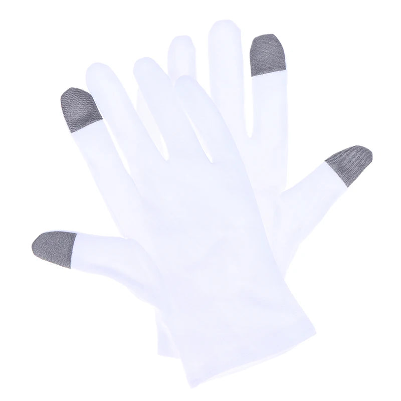 Soft Cotton Moisturizing Gloves For Dry Cracked Hands Bedtime Spa Treatment Lotion Locking Exfoliating