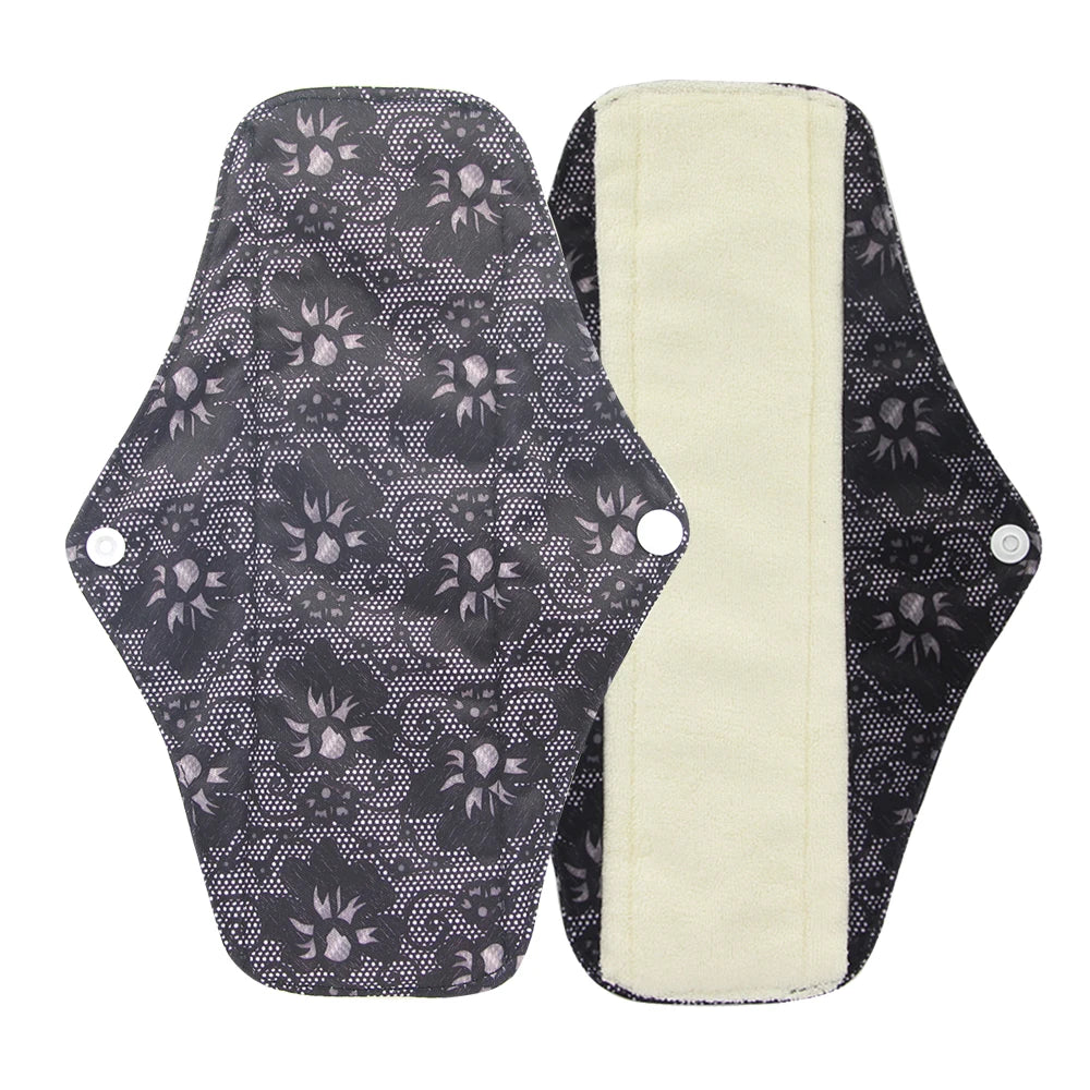 Reusable Organic Cotton Menstrual Pads Sanitary Napkins Washable Menstrual Sanitary Pad Women Cloth Menstrual Pad Period Pads