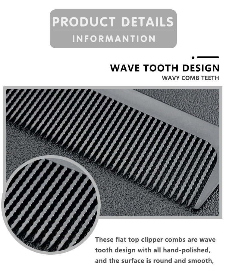 Barber Hairdressing Clipper Comb Anti Static Flat Top Comb for Hairdresser Barber Cutting Comb Professional Salon Beauty Tools