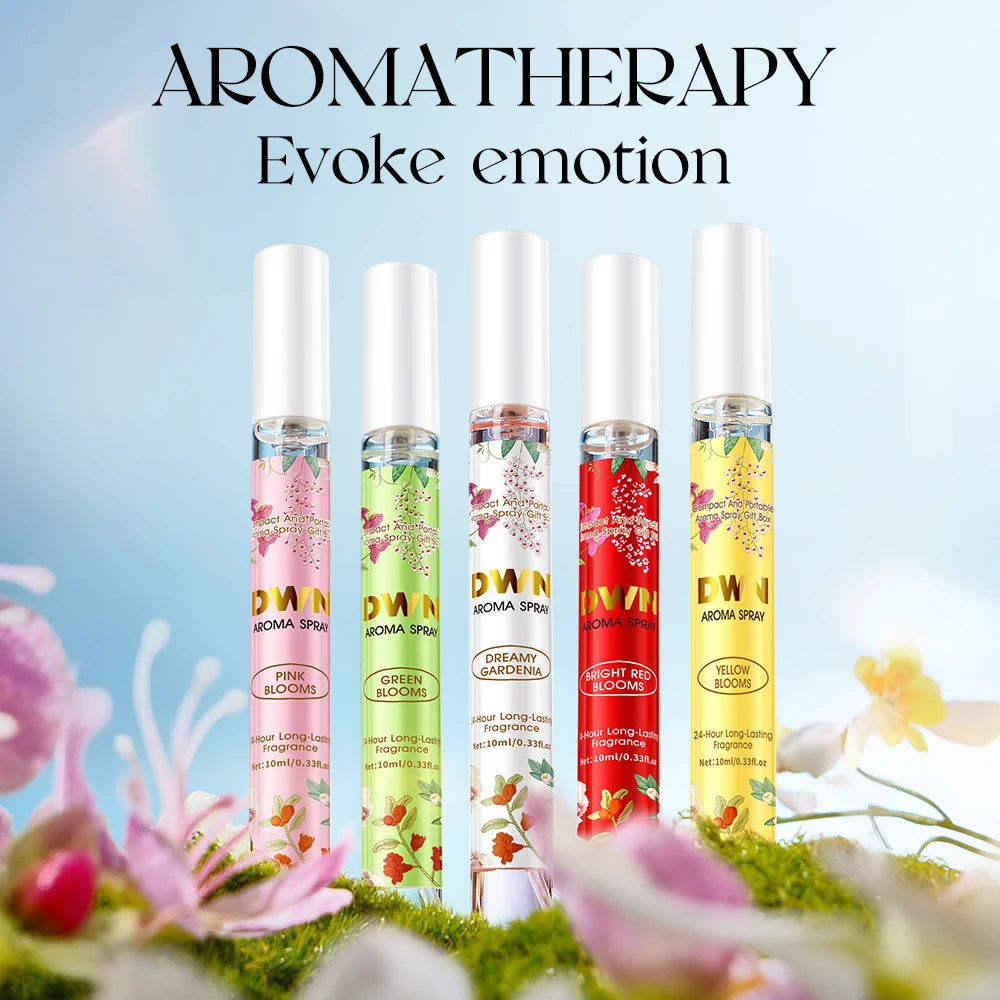 5 Piece Flower Perfume Gift Set, Long Lasting Elegant Charming Fragrance Spray For Women And Men, Romantic Pheromones 10ml